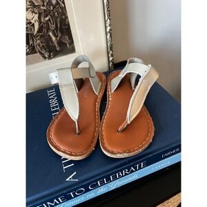 Salt Water Surfer Sandals Kids Size‎ 12 Silver Leather Waterproof